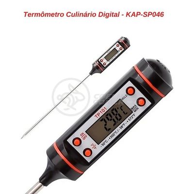 Termômetro Culinário Cozinha Digital Mede -50ºc A +300ºc