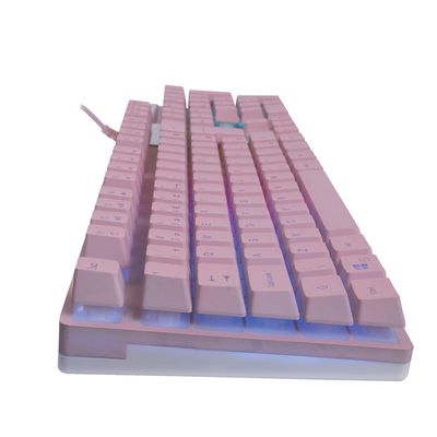 Teclado Gamer Oex Prismatic TC205 Rosa