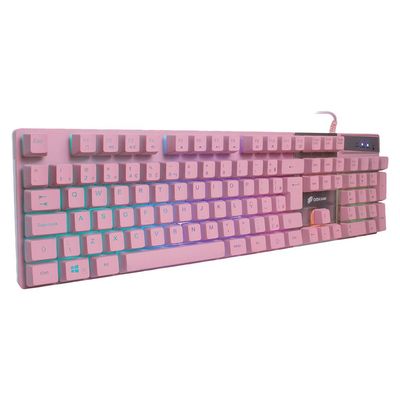Teclado Gamer Oex Prismatic TC205 Rosa