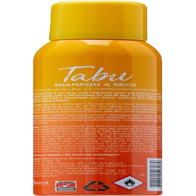 Shampoo a Seco Remoção Oleosidade 150ml QHS - Tabu