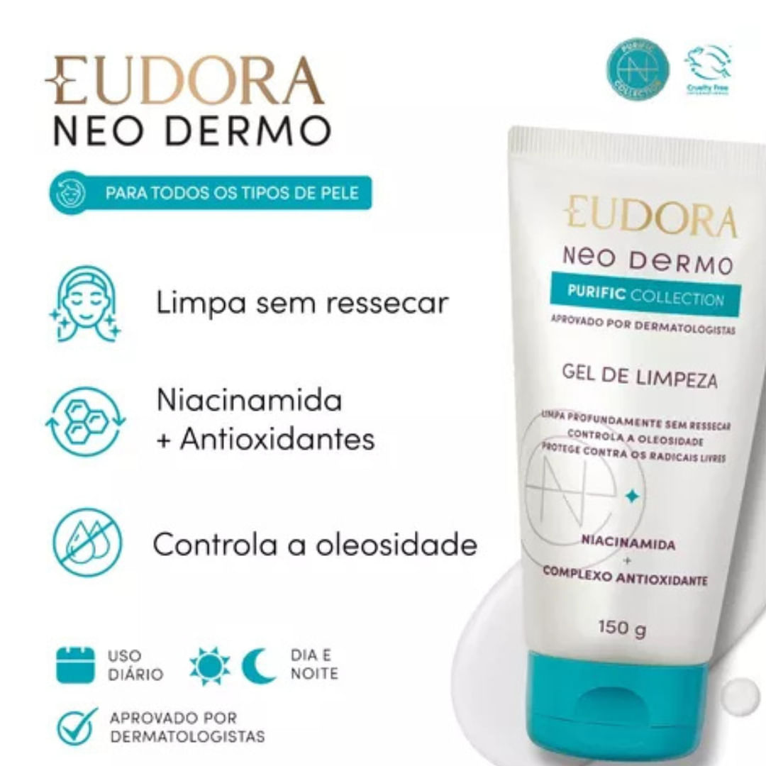 Eudora Neo Dermo Purific Collection Gel De Limpeza 150ml