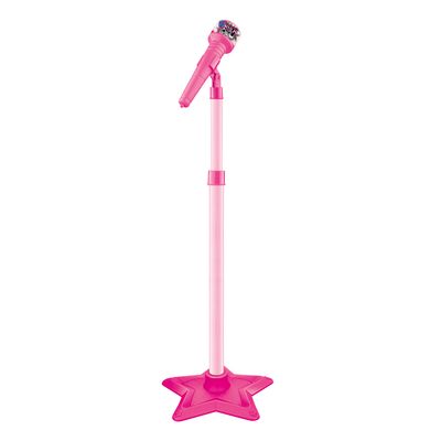 Guitarra com Microfone Pedestal Rock Show Rosa DMT5893 DM Toys