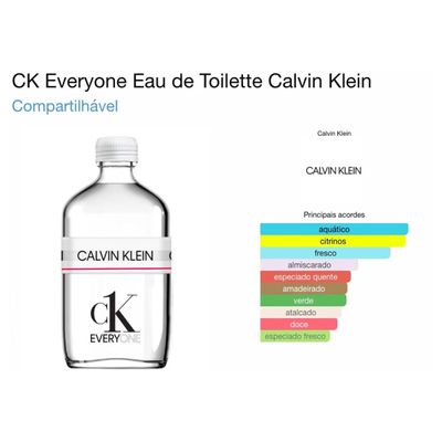 Perfume Everyone Calvin Klein Edt Unissex 100ml Selo Adipec