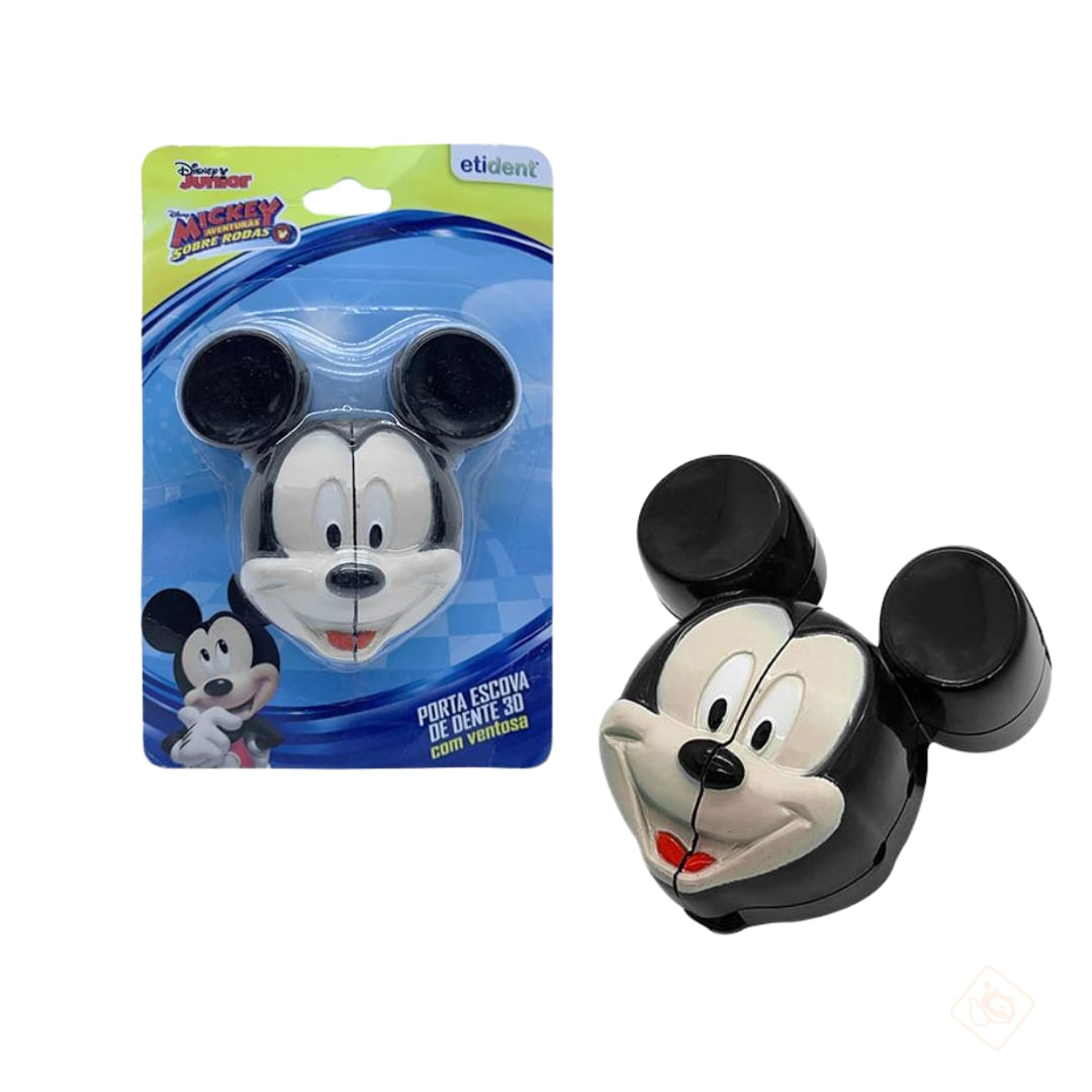 Porta Escova Dente Plástico 3D Mickey Com Ventosa - Etitoys