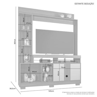 Estante Home Sedução Tv Até 49" Noronha/off
