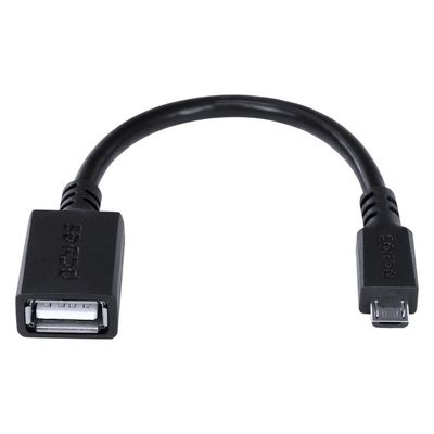 Adaptador OTG Micro USB para USB 2.0 15CM Preto Conexão com Celulares Smartphones Tablets - PAMUP-15