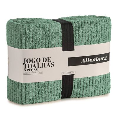 Jogo Toalhas Banho Altenburg 5p Line Verde