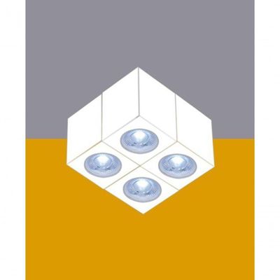 Spot Sobrepor Branco Quadrado Cubo Para Par20