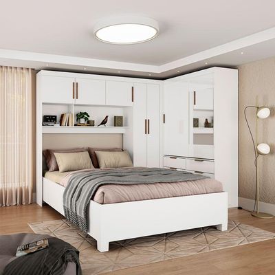 Guarda Roupa Sevilha Com Espelho E Cama Casal Carioca Móveis Branco