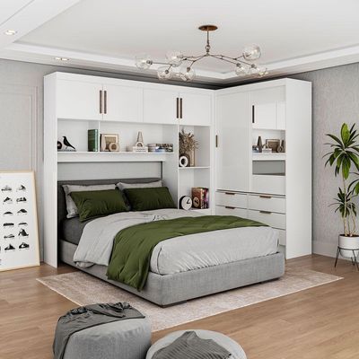 Guarda Roupa Modulado Sevilha Com Espelho Carioca Móveis Branco