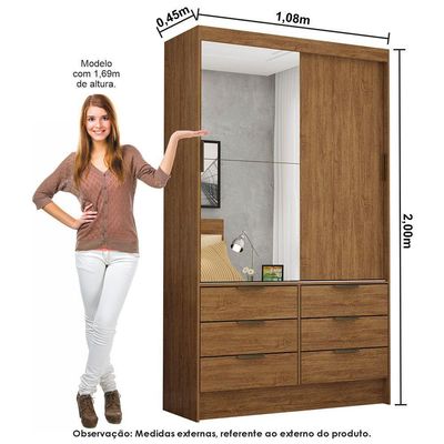 Guarda Roupa Casal Modulado Sevilha Plus Carioca Móveis Cinamomo