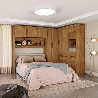 Guarda Roupa Modulado Sevilha Com Espelho Carioca Móveis Cinamomo