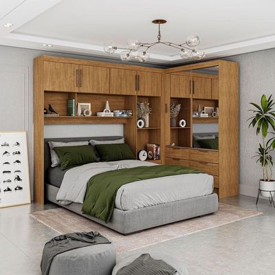 Guarda Roupa Casal Modulado Sevilha Premium Carioca Móveis Cinamomo