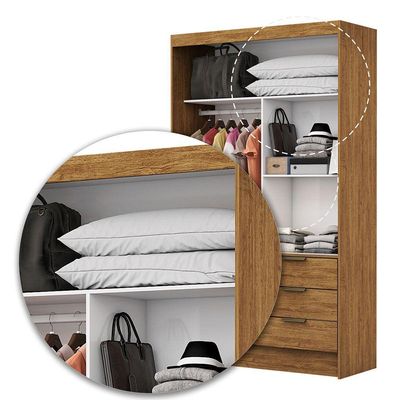 Guarda Roupa Casal Modulado Carioca Móveis Sevilha Cinamomo