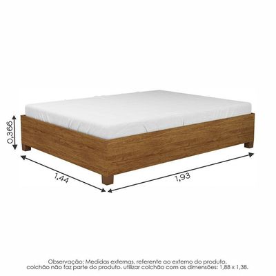 Cama Casal Paula Em Mdp Carioca Móveis Cinamomo
