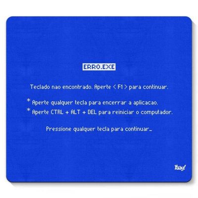 Mouse Pad Tela Azul Teclado Não Encontrado