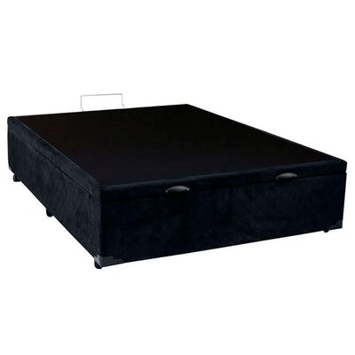 Cama Box Baú Viúva Sereneprime Suede Preto 128x188x44