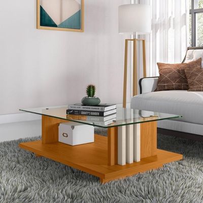 Kit Bancada E Mesa Centro Nápoles Cinamomo Off White