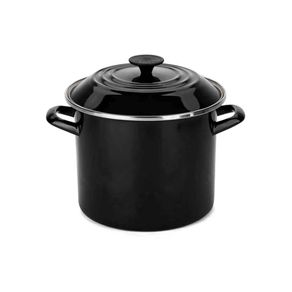 Panela Stock Pot em aço esmaltado Le Creuset 26cm black onix Menor preço em Panela Stock Pot em aço esmaltado Le Creuset 26cm black onix