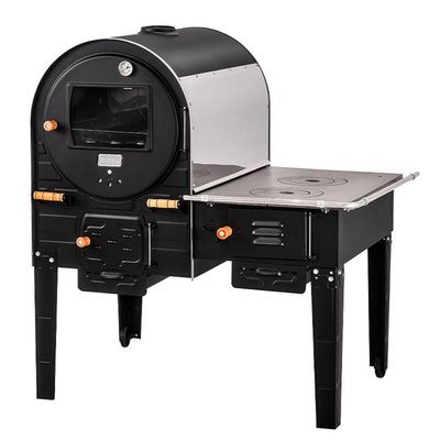 Forno A Lenha Com Fogão Tamanho Médio Com Interno Em Inox 430