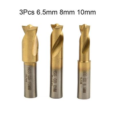 Kit 3 Broca Cortador De Solda Aço Hss Titânio Resistente
