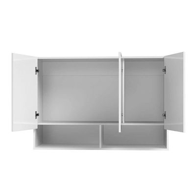 Armário De Cozinha Aéreo Milão 3 Portas 2 Nichos Ej Móveis Branco