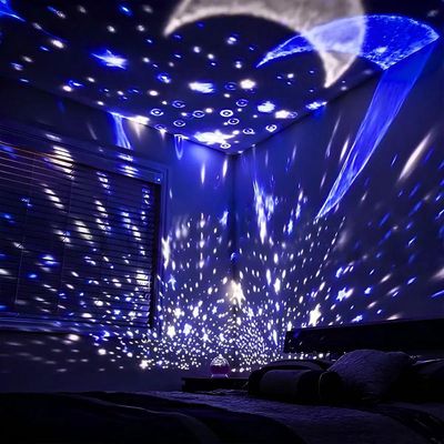 Luminária Projetor Estrelas 360º Abajur Star Master