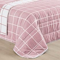 Cobre Leito Queen Dustin Micropercal 200 Fios Dupla Face 3 Peças - Rosa