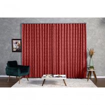 Cortina Jacquard 5,00x2,30 Para Trilho Suíço rosê-rosa