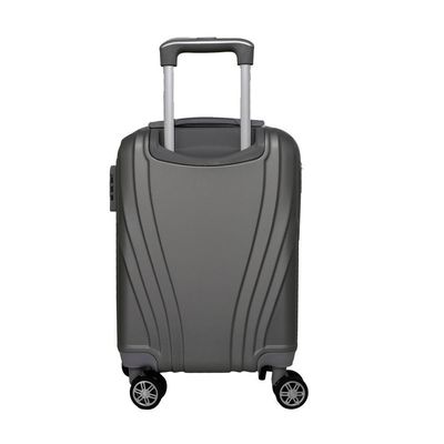 Mala De Bordo Pequena Para Viagem Em ABS Ika Vanguard Cadeado Integrado Rodas Duplas 360º Cinza P
