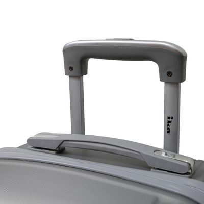 Mala De Bordo Pequena Para Viagem Em ABS Ika Vanguard Cadeado Integrado Rodas Duplas 360º Cinza P