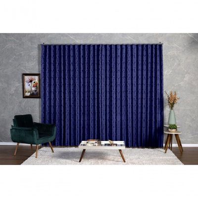 Cortina Jacquard 4,00x2,30 Para Trilho Suíço avelã