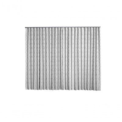 Cortina Jacquard 3,00x2,70 Para Trilho Suíço Azul Marinho