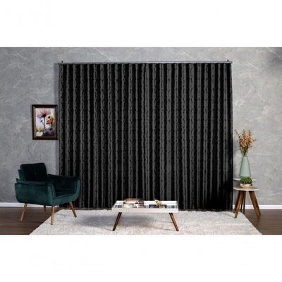 Cortina Jacquard 5,00x2,50 Para Trilho Suíço palha