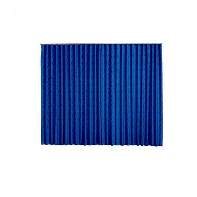 Cortina Jacquard 3,00x2,70 Para Trilho Suíço Azul