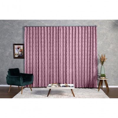 Cortina Jacquard 2,80x2,50 Para Trilho Suíço Preto