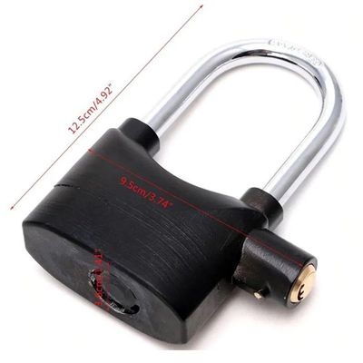 Cadeado Com Alarme Sirene 110db Som Alto Grande Anti Furto Segurança