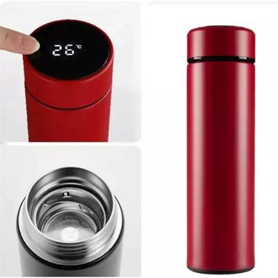 Garrafa Térmica 480ml Com Medidor De Temperatura Digital Led
