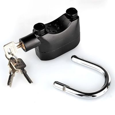 Cadeado Antifurto Com Alarme Sonoro 110db Para Portões Casa Bicicleta E Veículos
