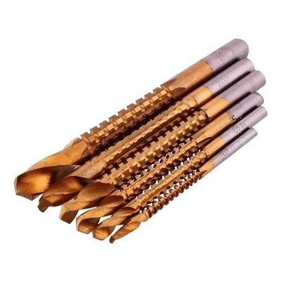 Kit 6 Brocas Espiral Corte Lateral 3-4-5-6-6,5-8mm