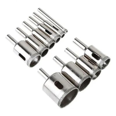 Kit 10 Brocas Diamantadas Corta Vidro Mármore Piso Cerâmica 6-30mm