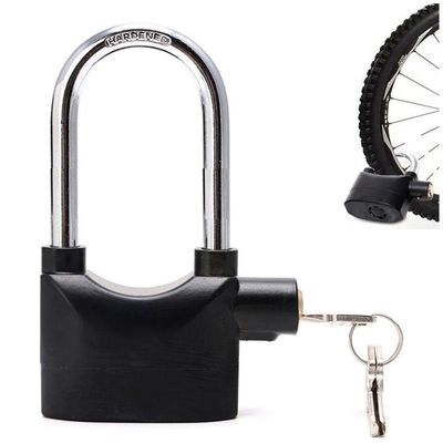Cadeado Com Alarme Sirene Segurança Grande Sistema Anti Furto 110db Som Alto
