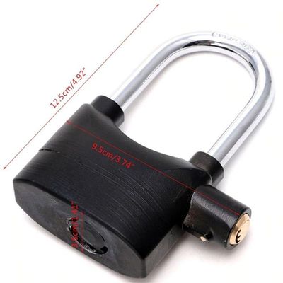 Cadeado Com Alarme Grande Sirene Anti Furto 110db Som Alto Segurança
