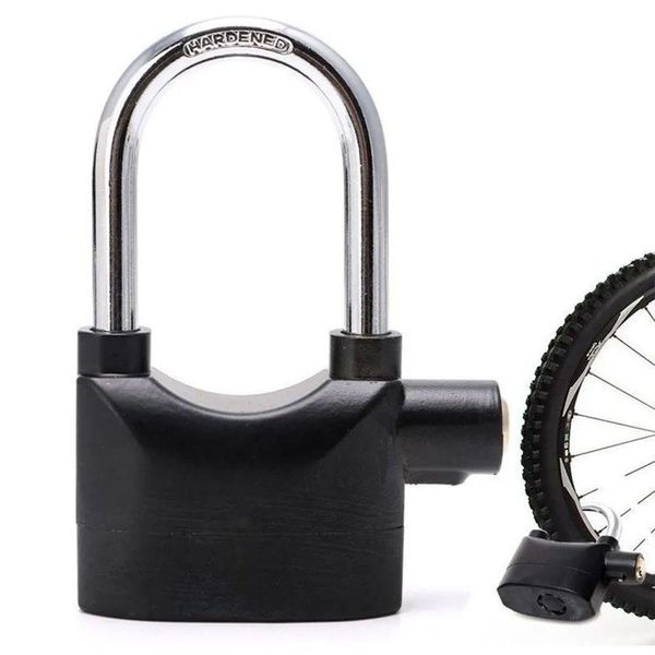 Cadeado Anti Furto Roubo Sirene 110db Som Alto Protege Casa Bicicleta Moto