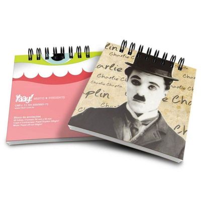 Bloco De Anotações Retrô Charlie Chaplin
