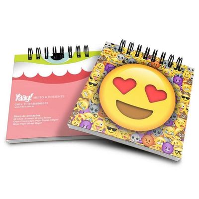 Bloco De Anotações Emoticon - Emoji Amor