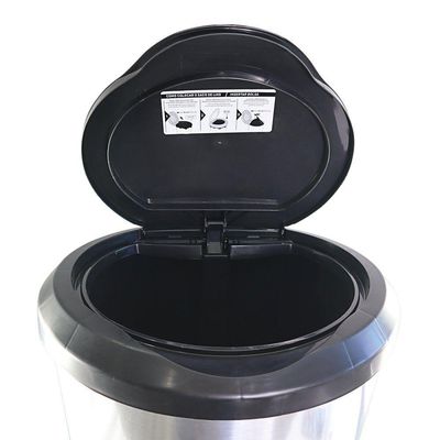 Lixeira Com Pedal Label Prata 10 Litros