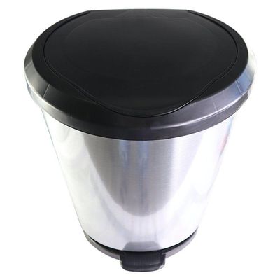 Lixeira Com Pedal Label Prata 10 Litros