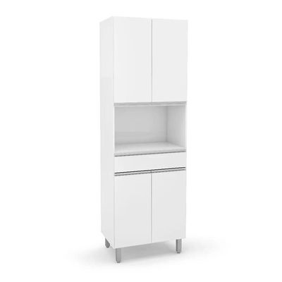 Paneleiro Top Class Espaço Para Microondas 4 Portas 1 Gaveta