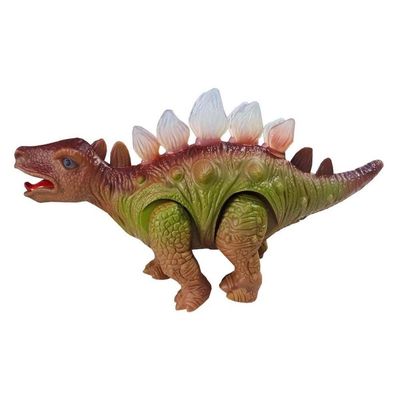 Dinossauro Elétrico Estegossauro Som Luzes E Movimento Marrom